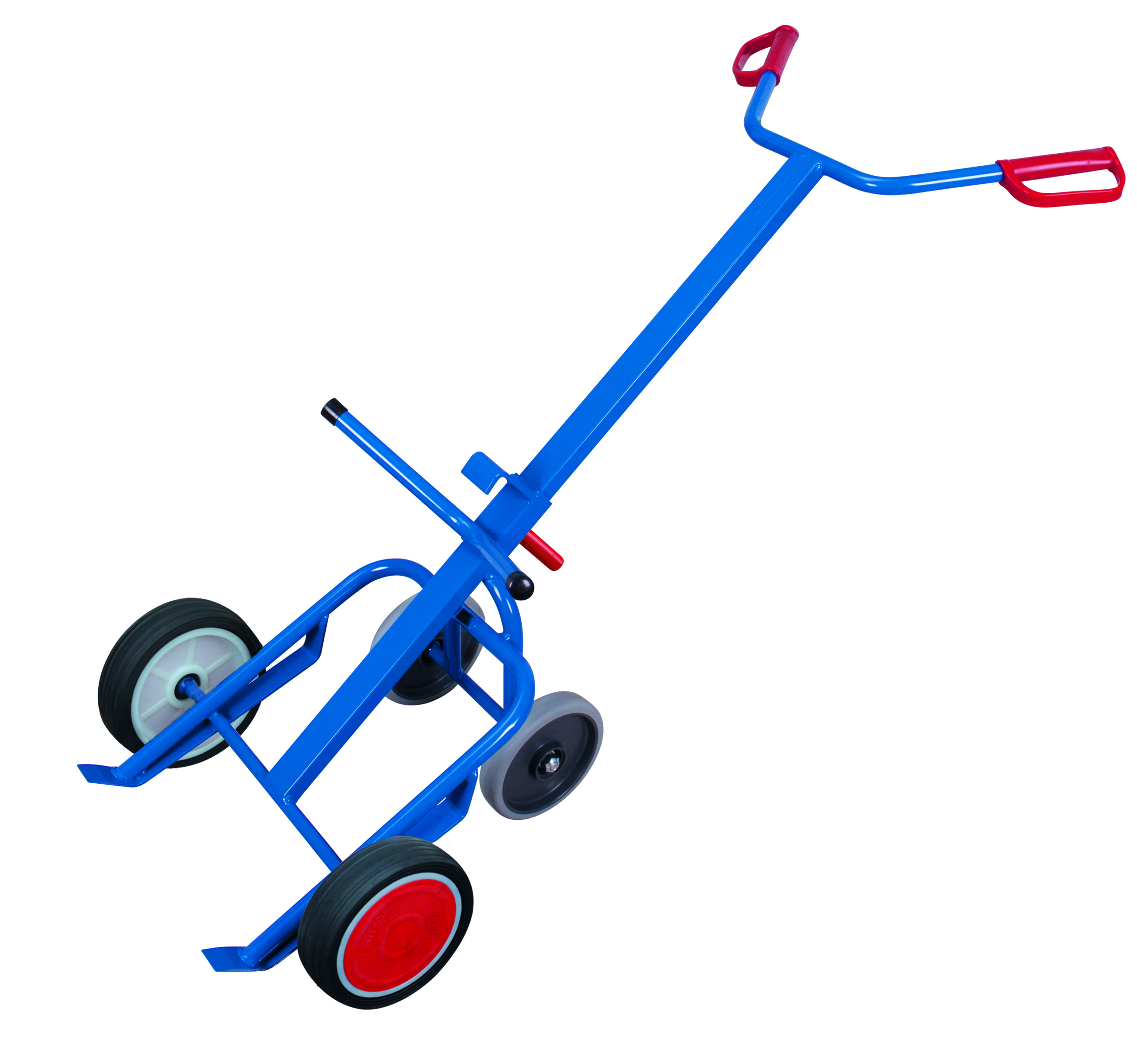 Diable porte-fûts avec 2 roulettes de support