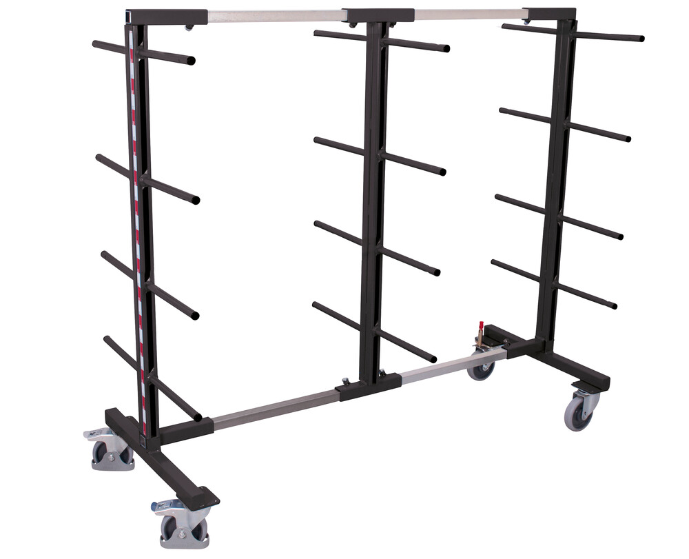 Rayonnage cantilever mobile double face