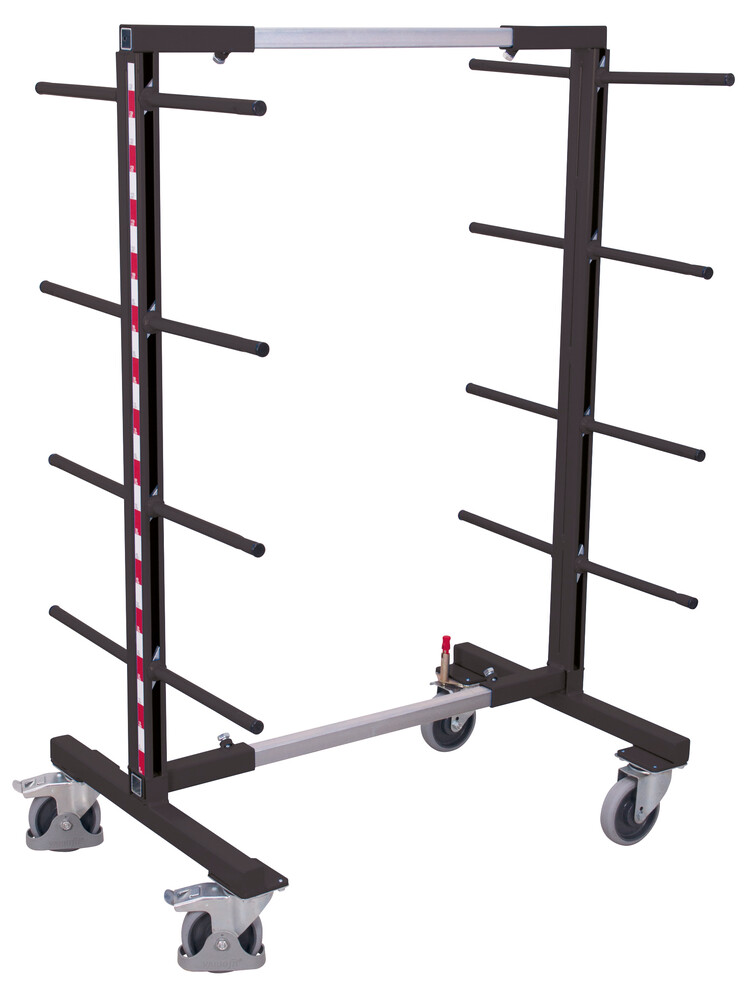 Rayonnage cantilever mobile double face