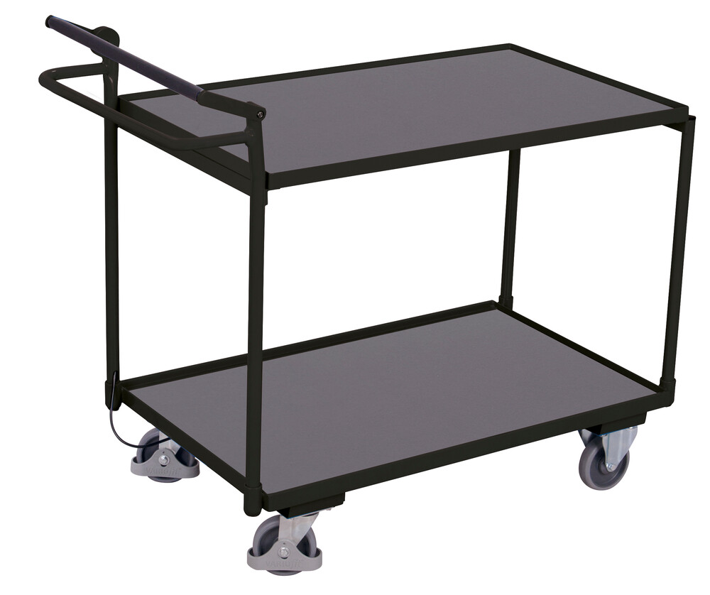 Tischwagen mit 2 Ladeflächen und Totmannbremse Tischwagen mit 2 Ladeflächen und Totmannbremse