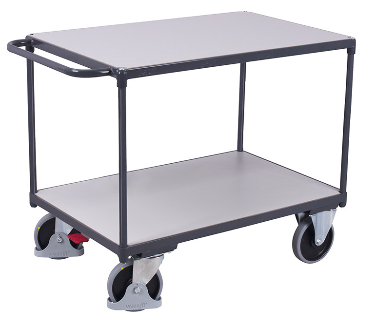 ESD heavy-duty table trolley with 2 load surfaces