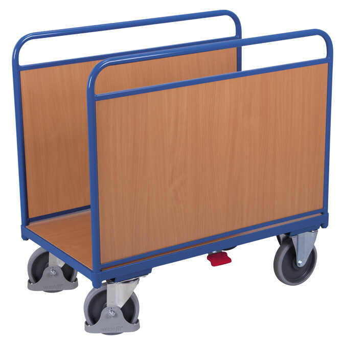 Side-frame trolley with board sides