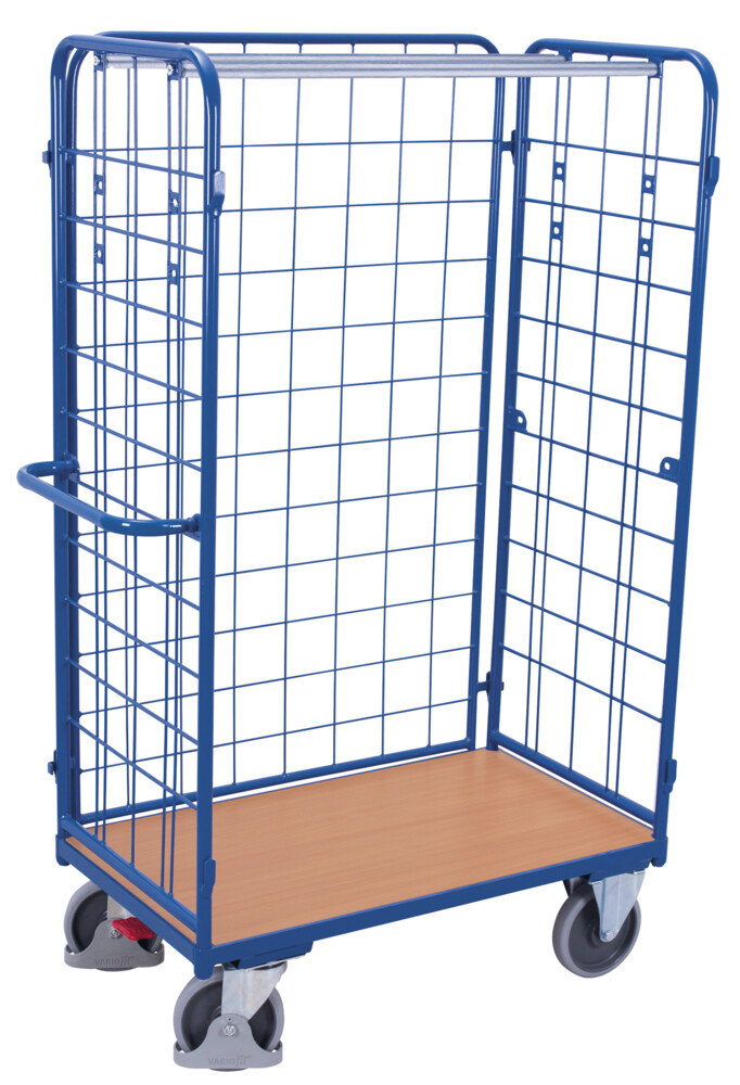 Three-sided parcel trolley, high