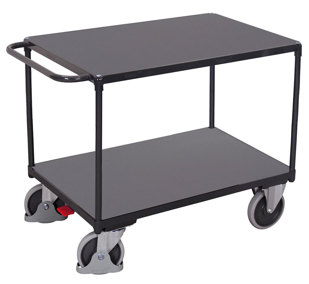 Heavy-duty table trolley with 2 load surfaces