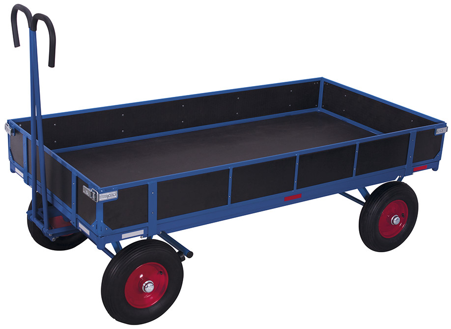 Hand platform trolley with side walls Hand platform trolley with side walls