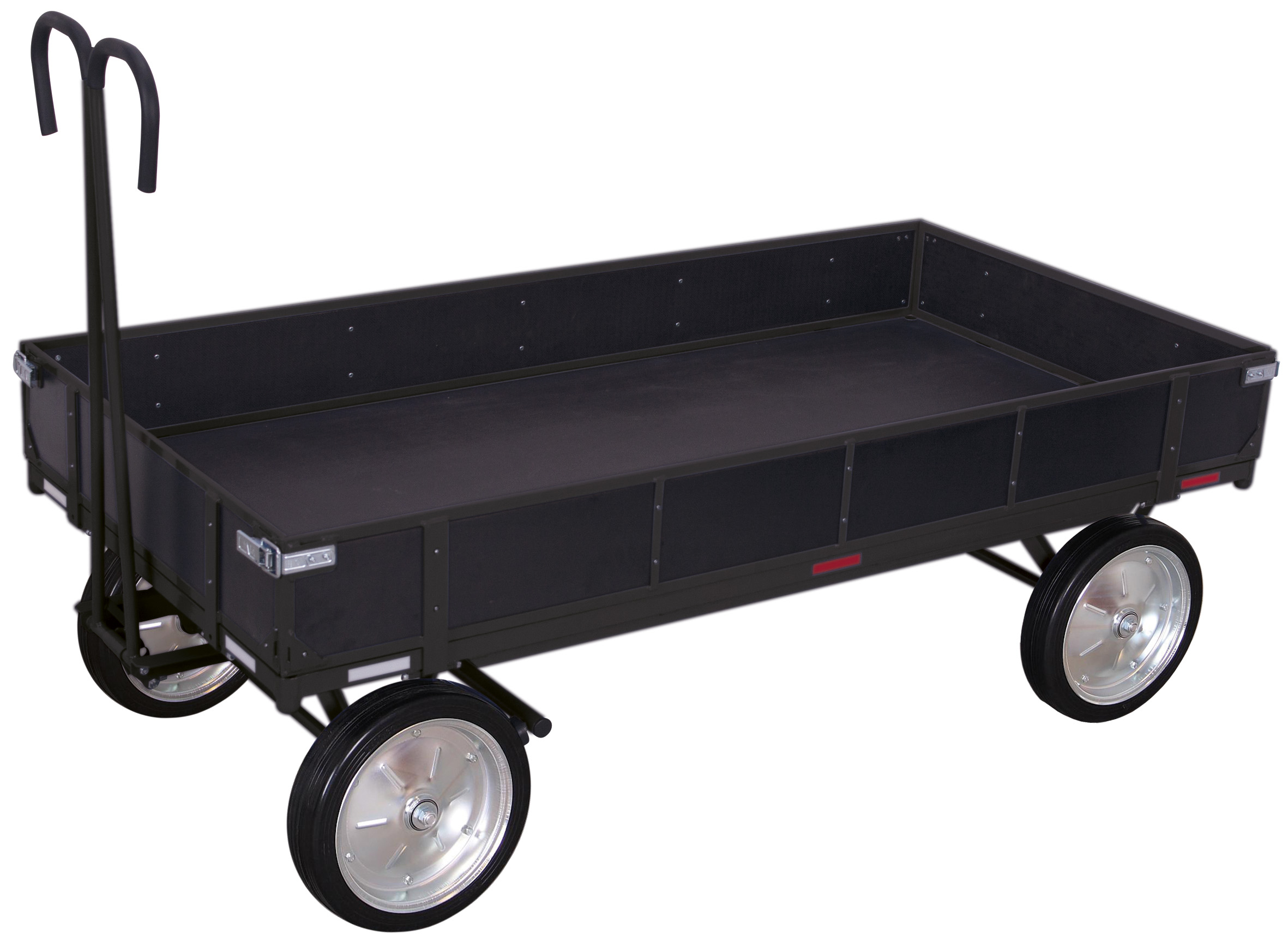 Hand platform trolley with side walls