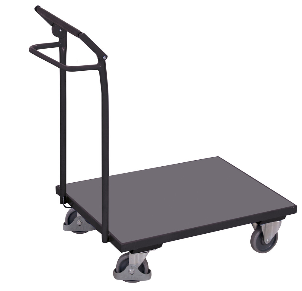 Push bar trolley with dead man’s brake