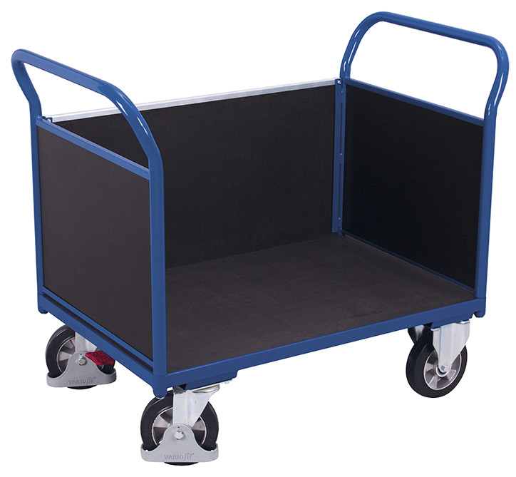 Three-sided trolley with screen printing plate