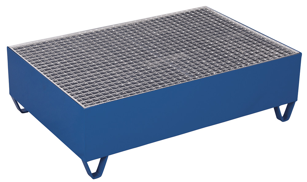 Drip tray with grating for 2 drums of 200 l capacity