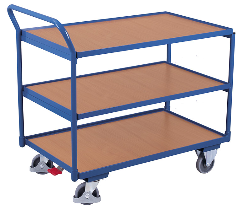 Table trolley with 3 load surfaces Table trolley with 3 load surfaces