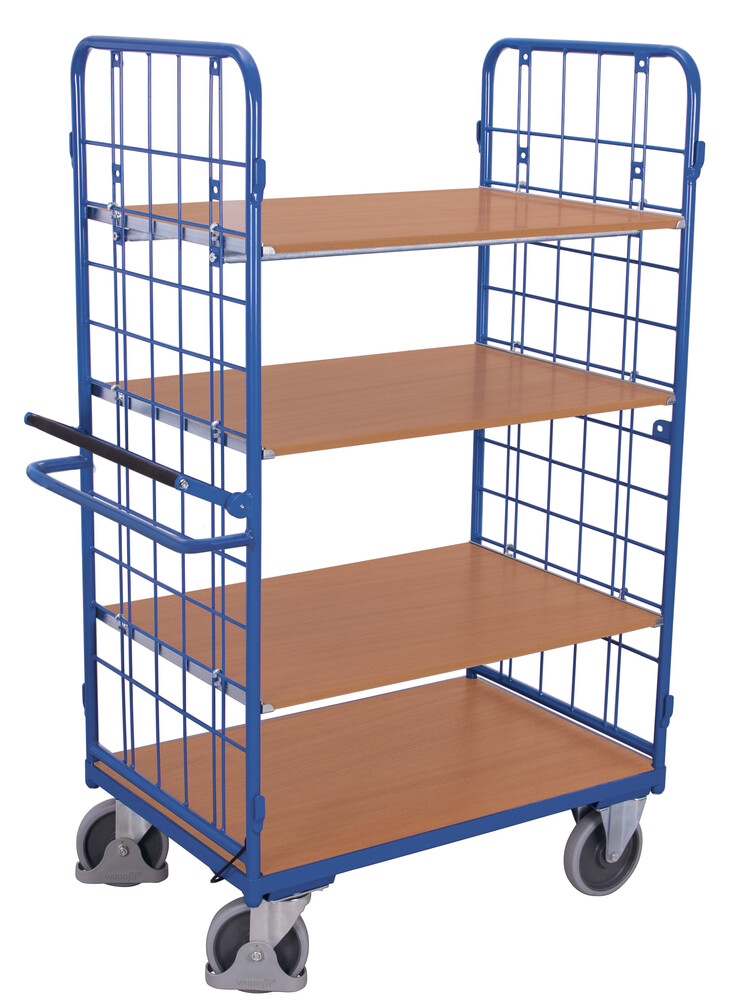 Shelf trolley, high with dead man’s brake