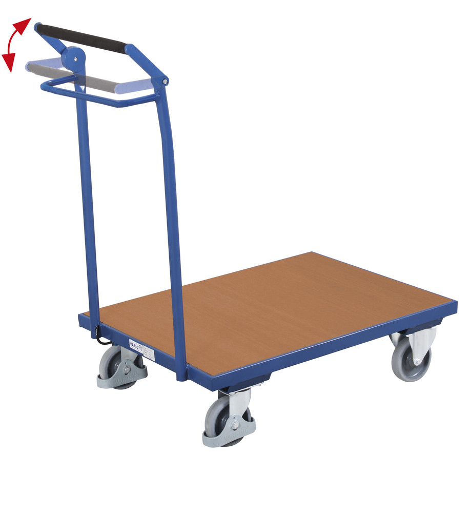 Push bar trolley with dead man’s brake