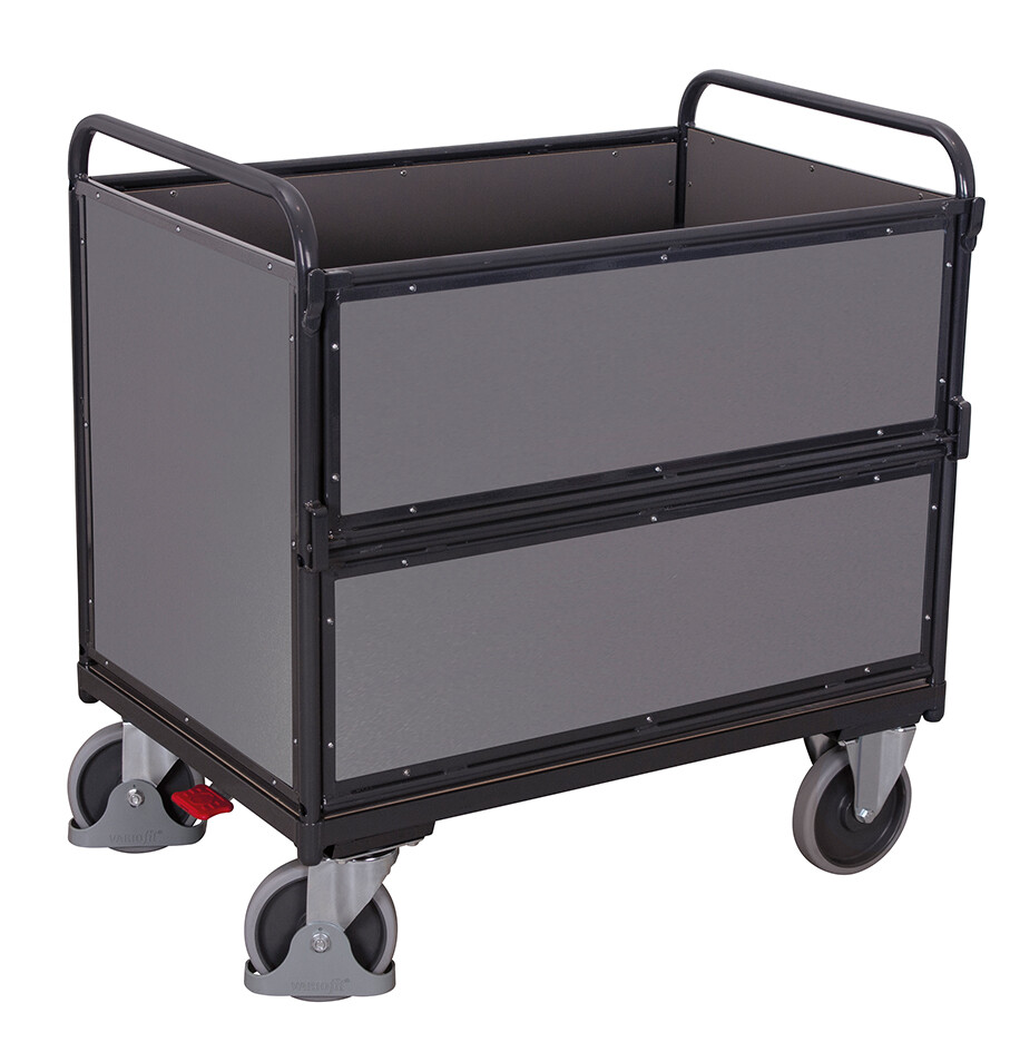 Box trolley with board panels