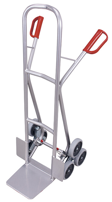 Aluminium Treppenkarre mit 2 dreiarmigen Radsternen Aluminium Treppenkarre mit 2 dreiarmigen Radsternen