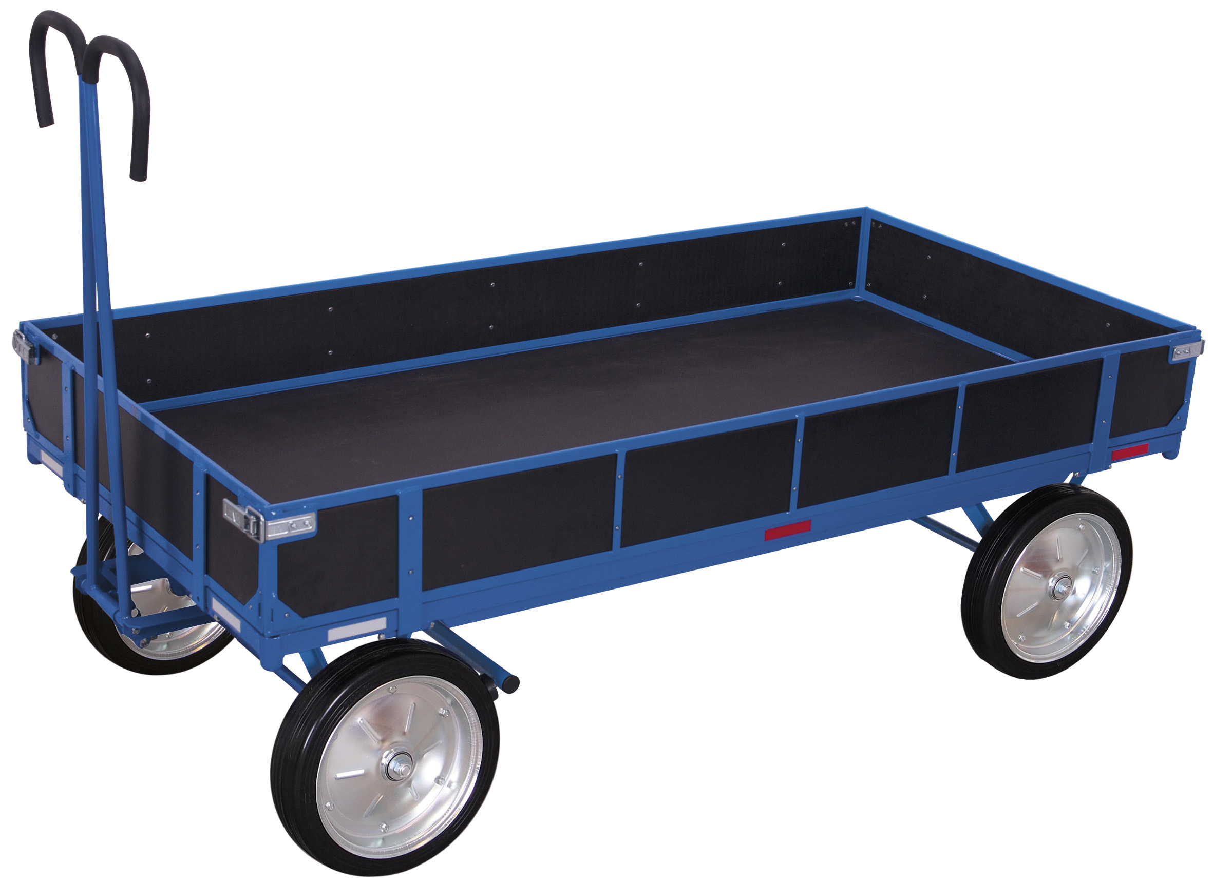 Hand platform trolley with side walls