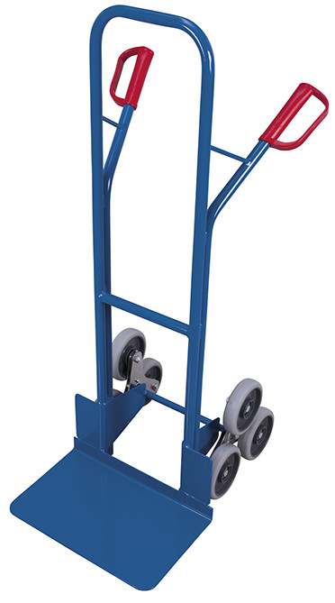 Stair-climber truck with 2 three-arm star wheels