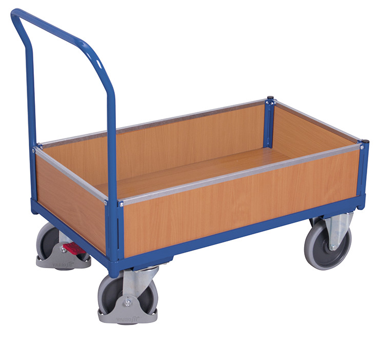 Box trolley with board panels