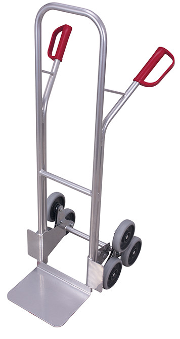 Aluminium stair-climber truck with 2 three-arm star wheels