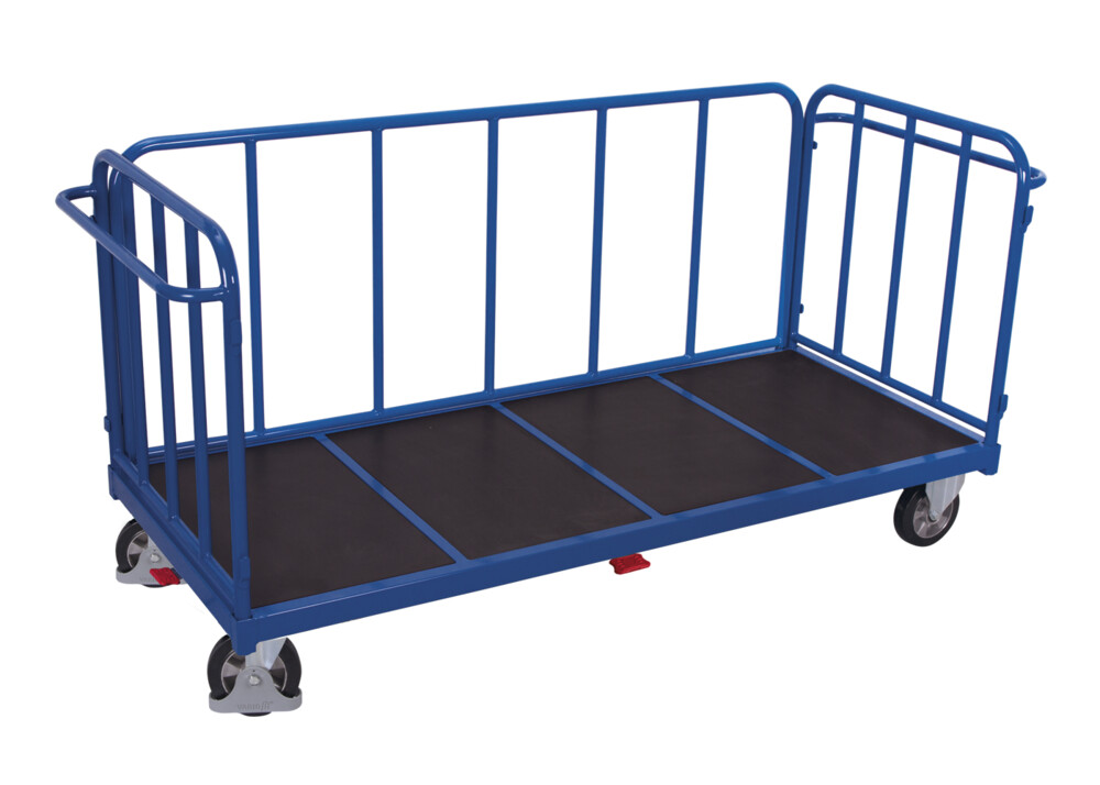 Three-sided trolley with vertical tubes