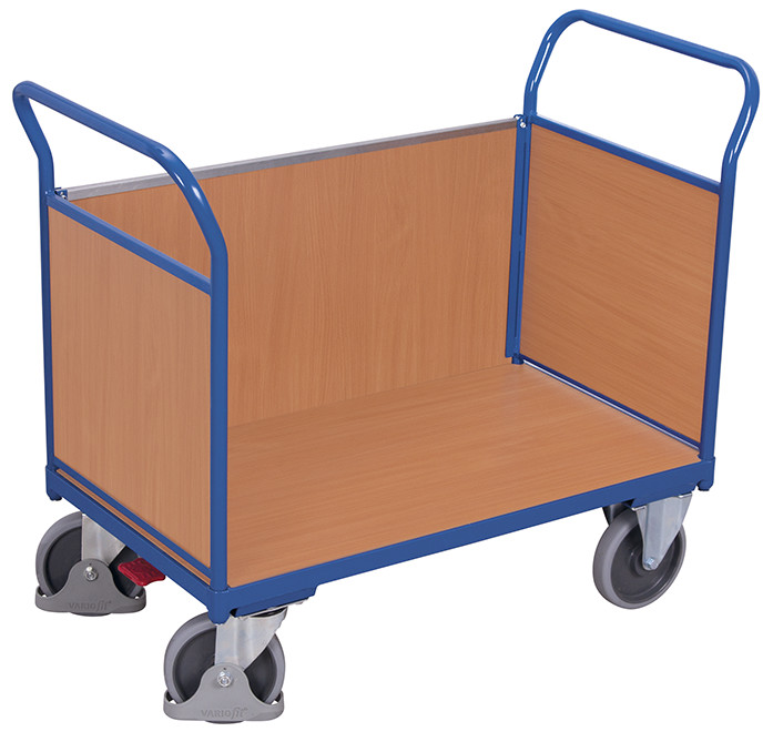 Three-sided trolley with board