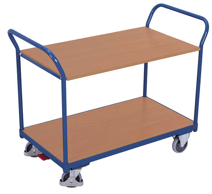 Table trolley with 2 load surfaces