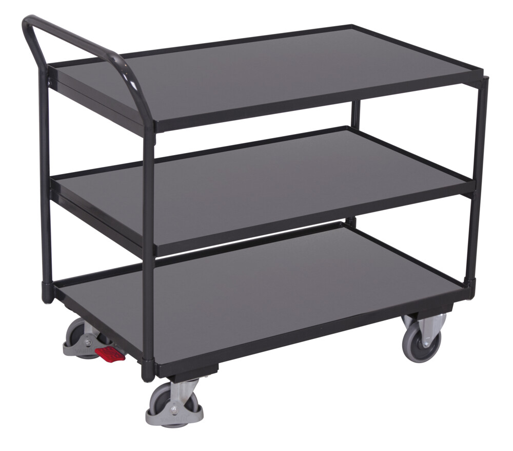 Table trolley with 3 load surfaces Table trolley with 3 load surfaces